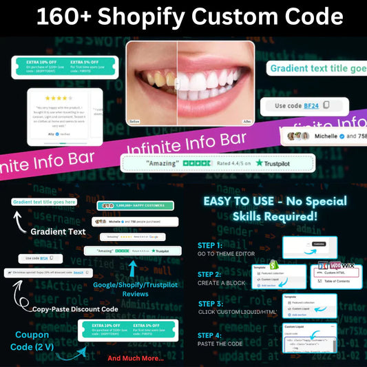 160+ Shopify Custom Liquid Codes To Improve Conversion Rate